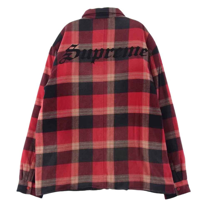 Supreme　Quilted Flannel Shirt ブルー　L