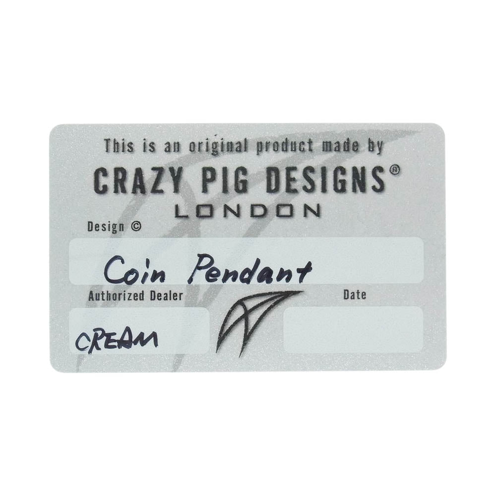 CRAZY PIG クレイジーピッグ ギャランティ付属 Coin Pendant コイン ペンダント シルバー系【中古】