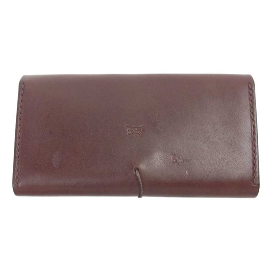 タディアンドキング 金メタル GPイーグル 大 フラワーコンチョ付き ロングウォレット 3つ折り ブラウン系【中古】