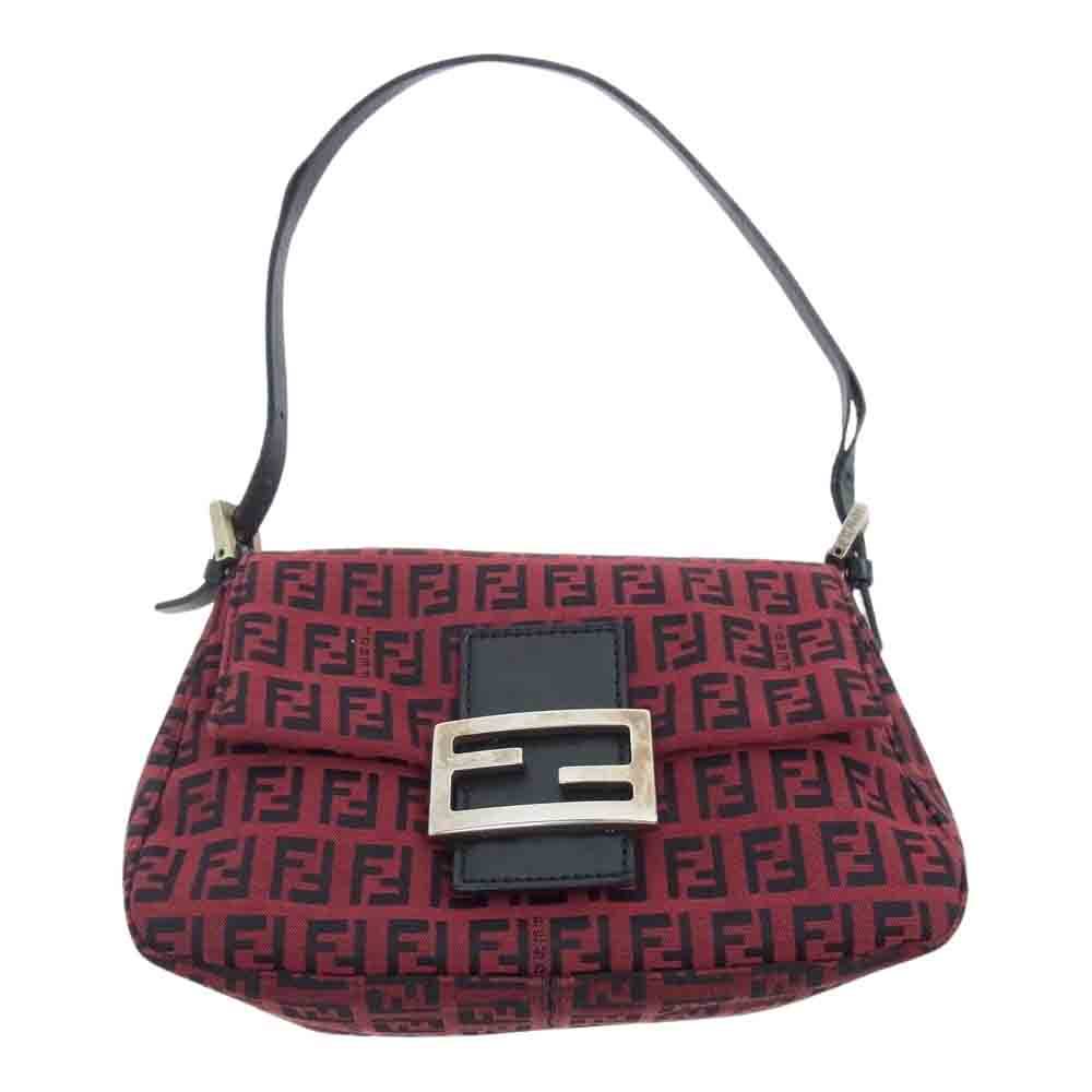 FENDI フェンディ ズッカ柄 ミニハンドバッグ レッド フェンディ FENDI