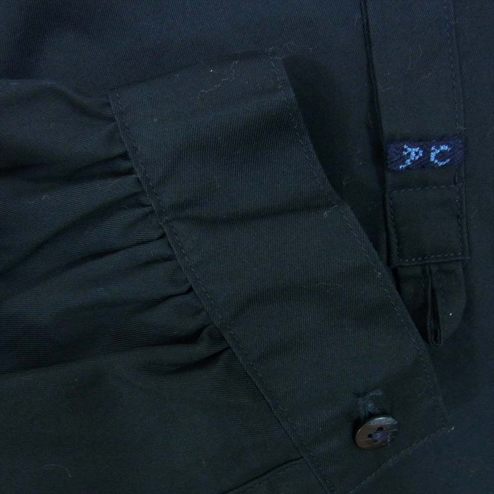 PORTER CLASSIC ポータークラシック GABARDINE STAND COLLAR LONG SMOCK SHIRT ギャバジン スタンドカラー ロング スモックシャツ ジャケット ダークネイビー系 3【美品】【中古】