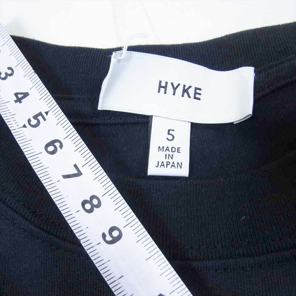 HYKE ハイク ※タグ破損 コーデュラ ビッグフィット Tシャツ ブラック ブラック系 5【中古】