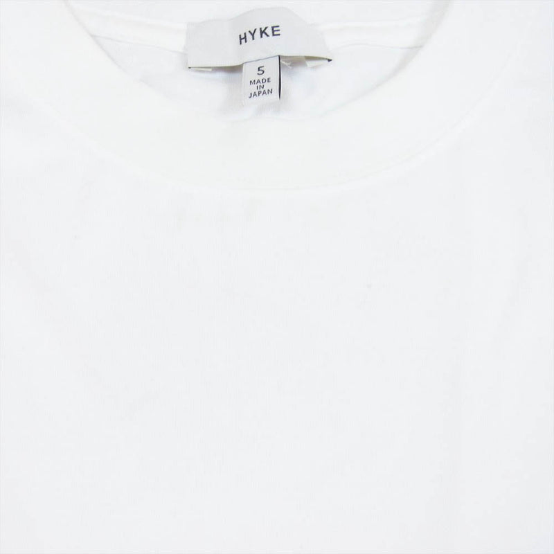 HYKE ハイク ビッグフィット Tシャツ ホワイト ホワイト系 5【中古】