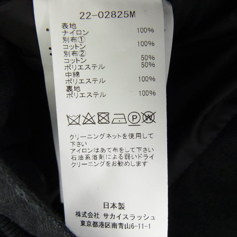 Sacai サカイ 22AW 22-02825M Nylon Twill Mix Blouson ナイロン ツイル ミックス ブルゾン ジャケット ブラック系 4【中古】