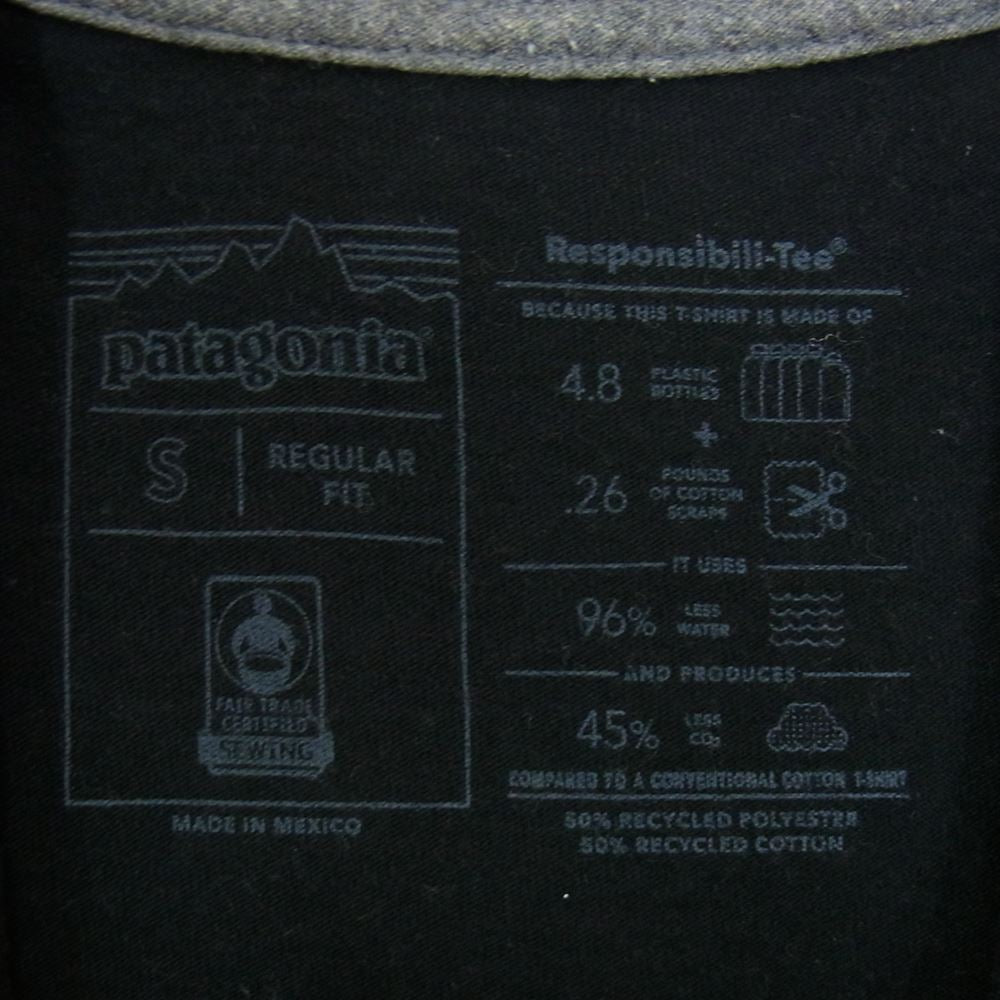 patagonia パタゴニア 38504 P-6 Logo Responsibili Tee P-6ロゴ レスポンシビリ Tシャツ ブラック系 S【中古】