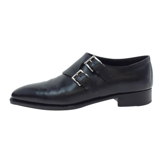 John Lobb ジョンロブ CHAPEL チャペル 8000Eラスト ブラックミュージアムカーフ ダブルモンクストラップ シューズ UK6.5 ブラック系 6 1/2【中古】