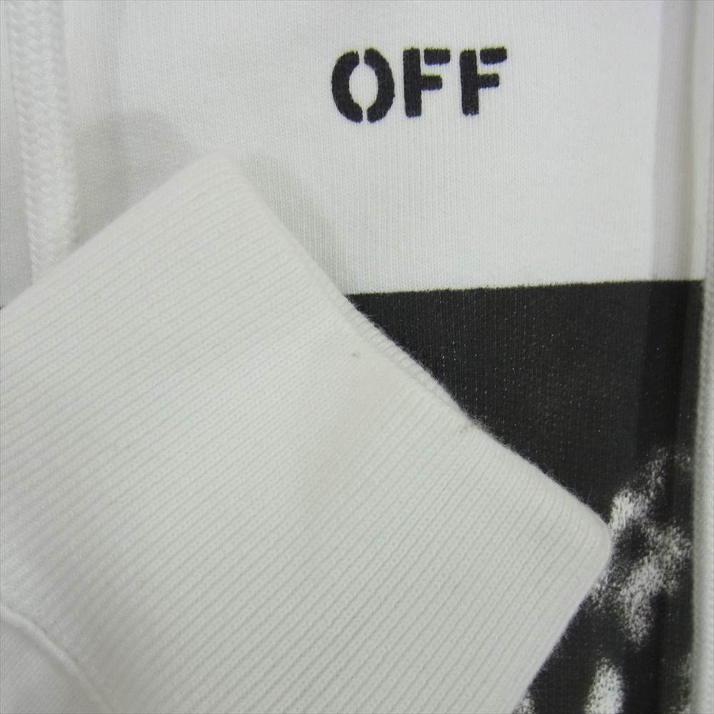OFF-WHITE オフホワイト 20SS OMBB037R20E300150110 SPRAY PAINTING OVER HOODIE スプレーペインティングフーディ スエットパーカー ホワイト系 S【中古】
