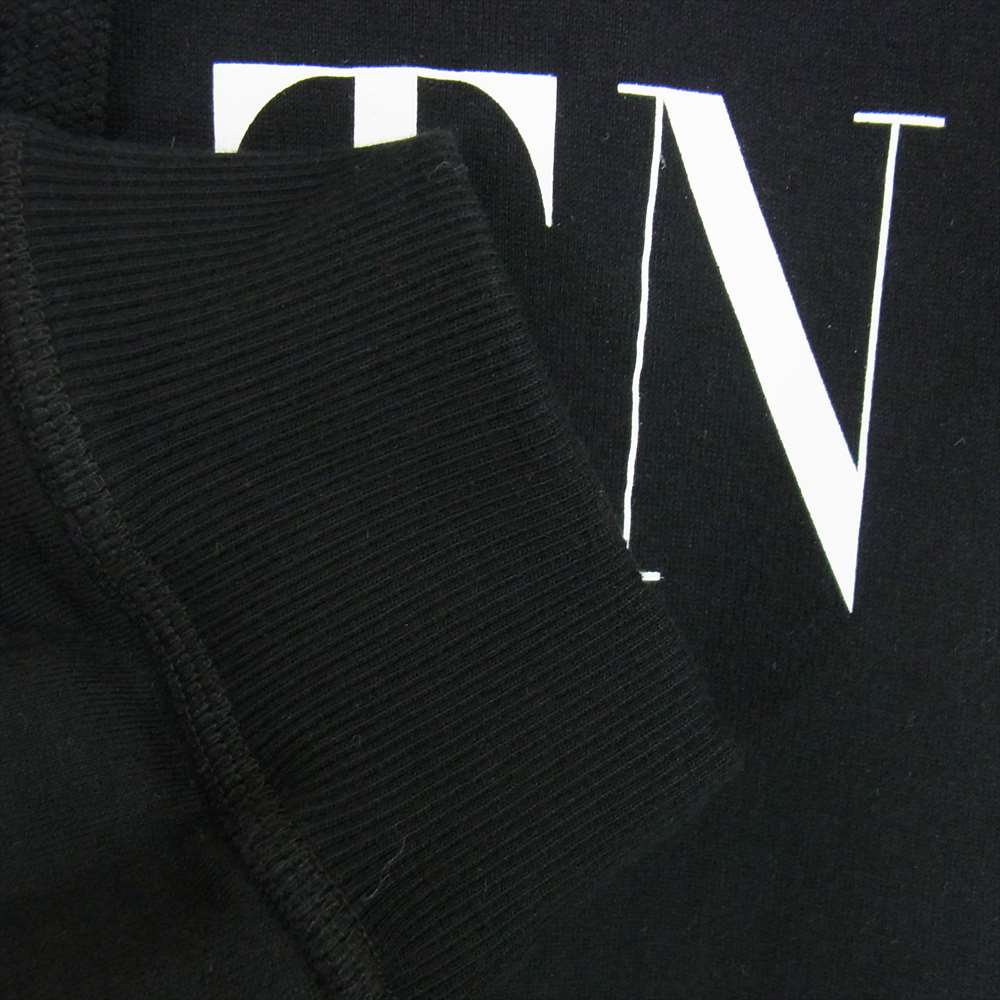 VALENTINO ヴァレンティノ UV3MF14F3TV VLTN ロゴ デザインプルオーバーパーカー スウェットフーディ ブラック系 S【中古】