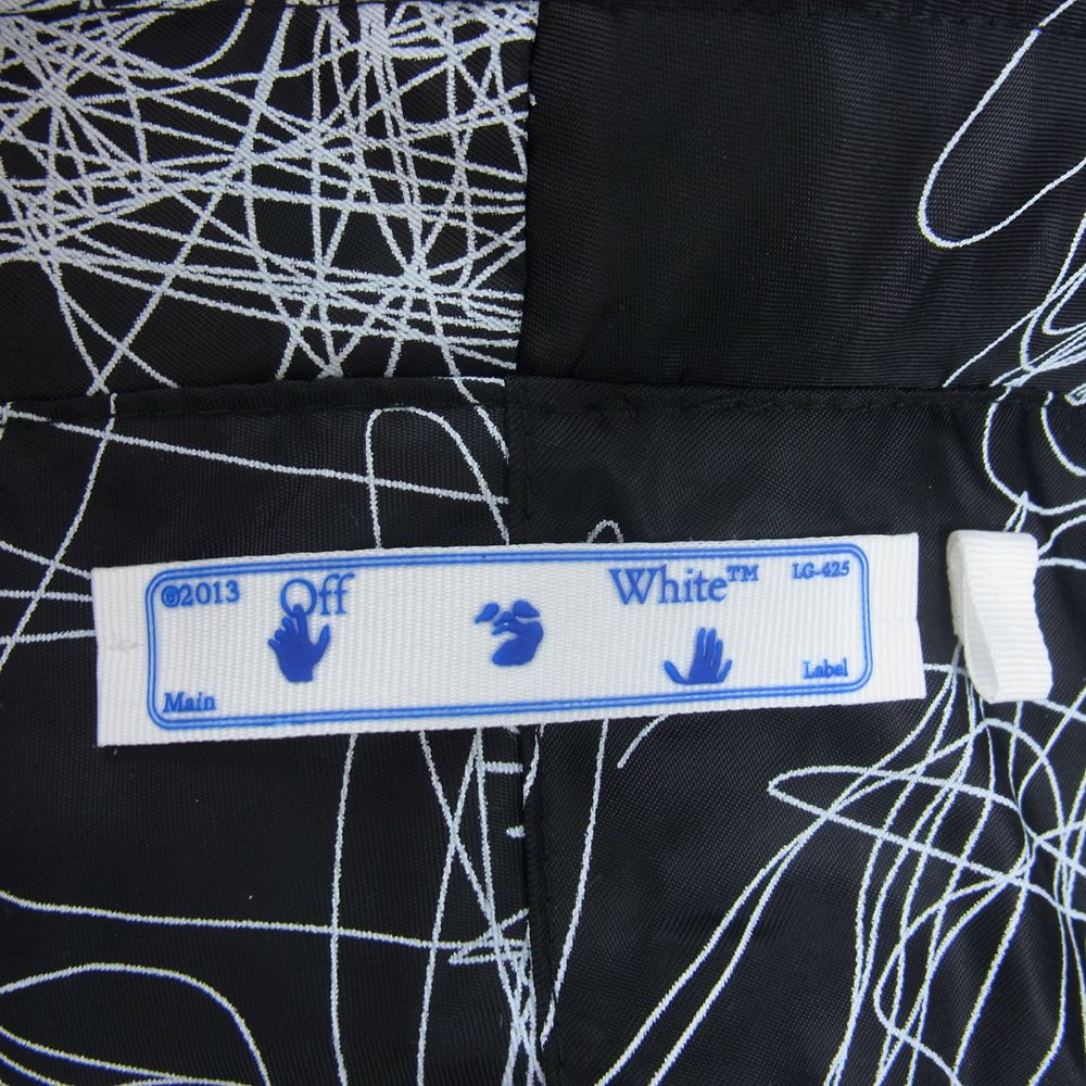 OFF-WHITE オフホワイト BF20CEF047 Reversible リバーシブル ロゴプリント バケットハット ブラック系【美品】【中古】