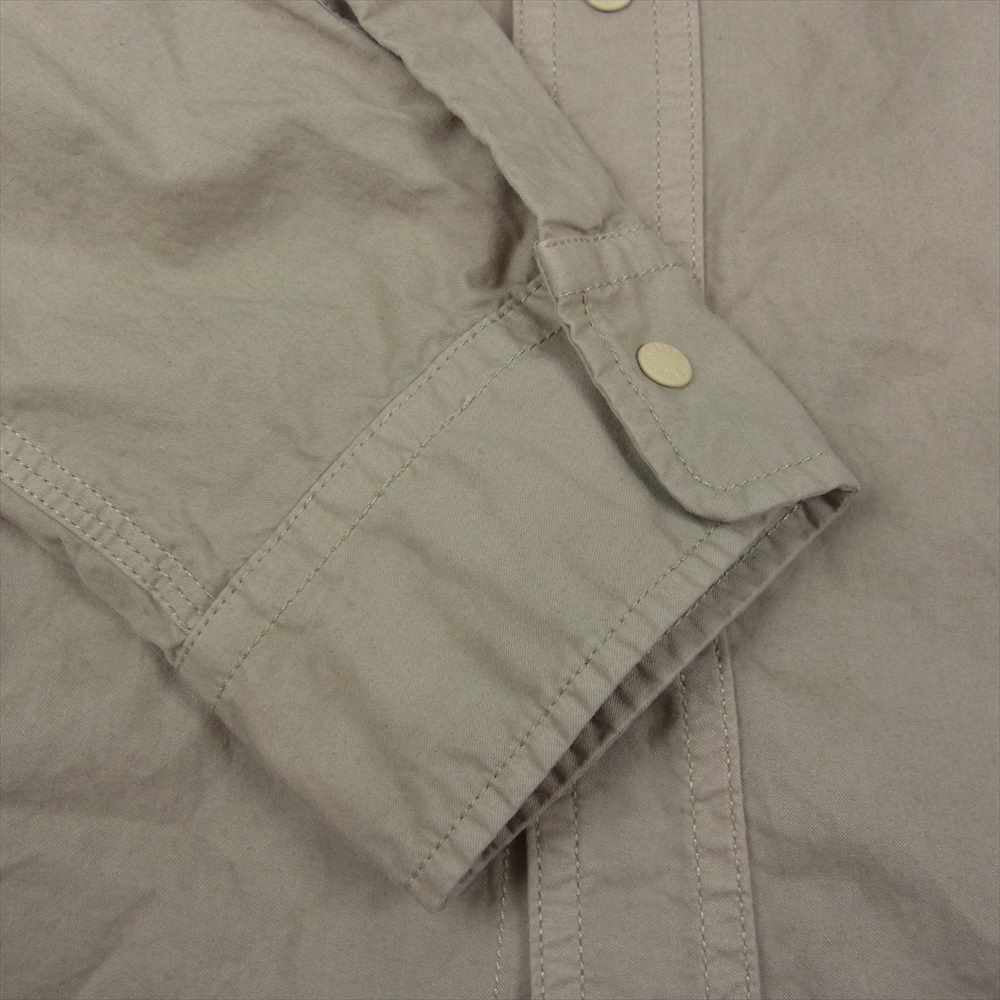 THE NORTH FACE ノースフェイス NT3202N PURPLE LABEL Lightweight Twill B.D. Work Shirt パープル レーベル ライトウェイト ツイル B.D.ワーク 長袖 シャツ ベージュ系 M【中古】