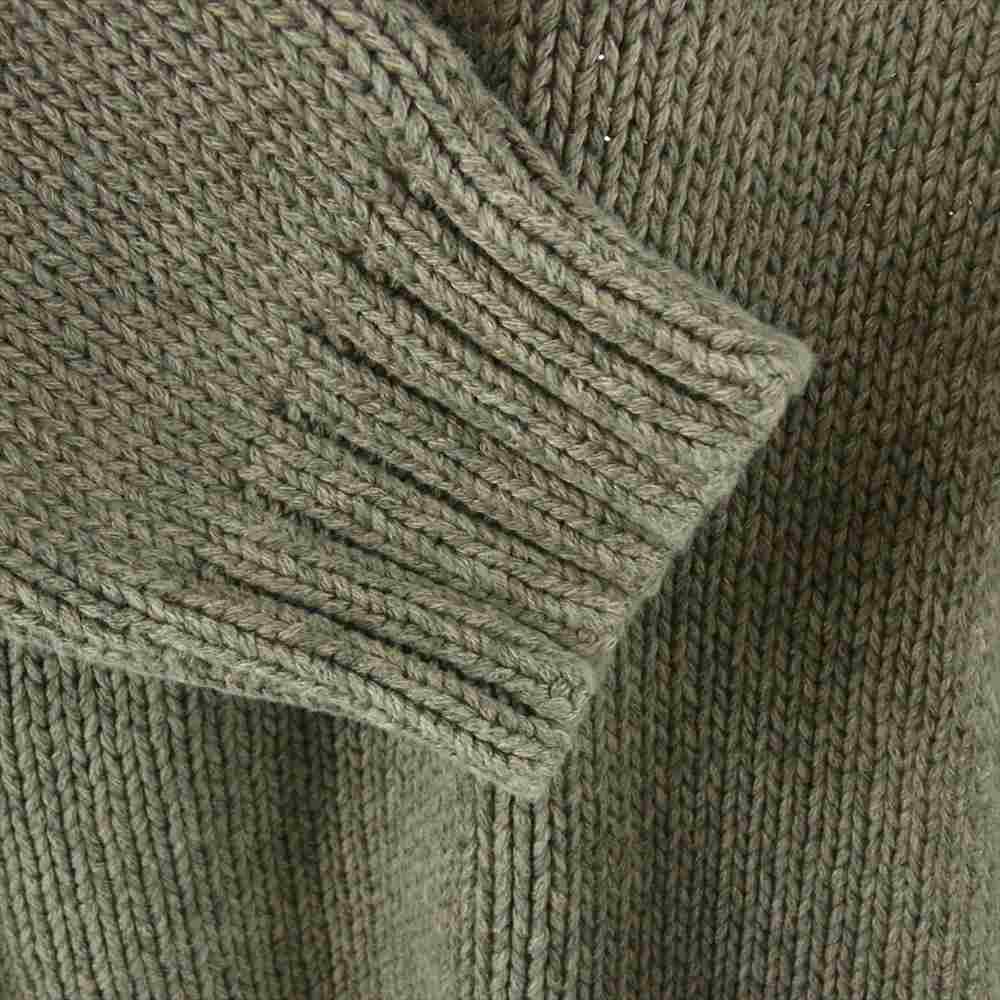TENDERLOIN テンダーロイン 19AW V-NECK COTTON KNIT コットン ニット オリーブ系 M【中古】