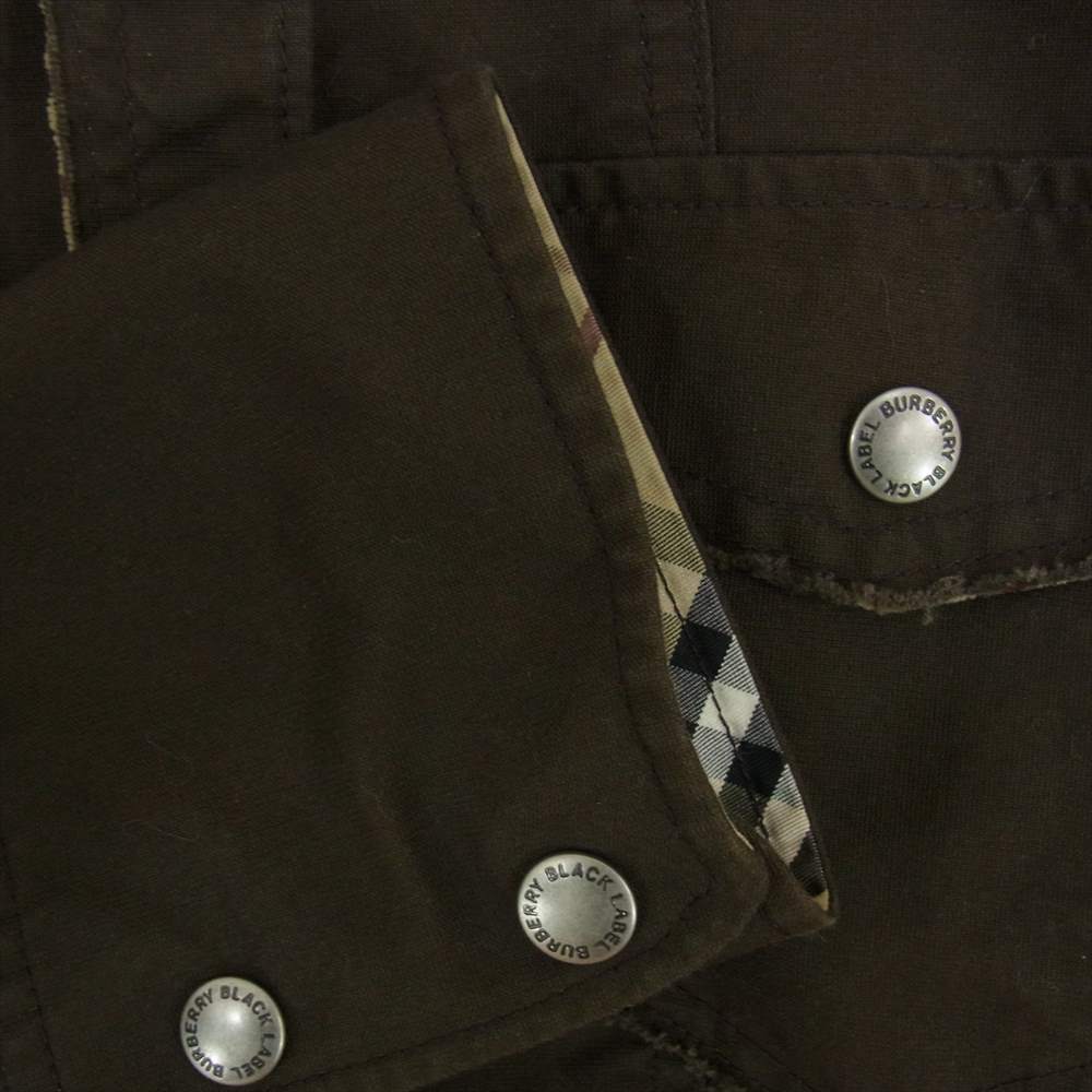 BURBERRY BLACK LABEL バーバリーブラックレーベル BMP26-220-58 国内正規品 ミリタリー ジャケット ブラウン系 ダークブラウン系 M【中古】