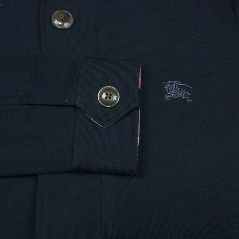 BURBERRY BLACK LABEL バーバリーブラックレーベル D1P20-429-29 国内正規品 胸ホース刺繍 フード付き 裏地チェック ジャケット ダークネイビー系 2【中古】