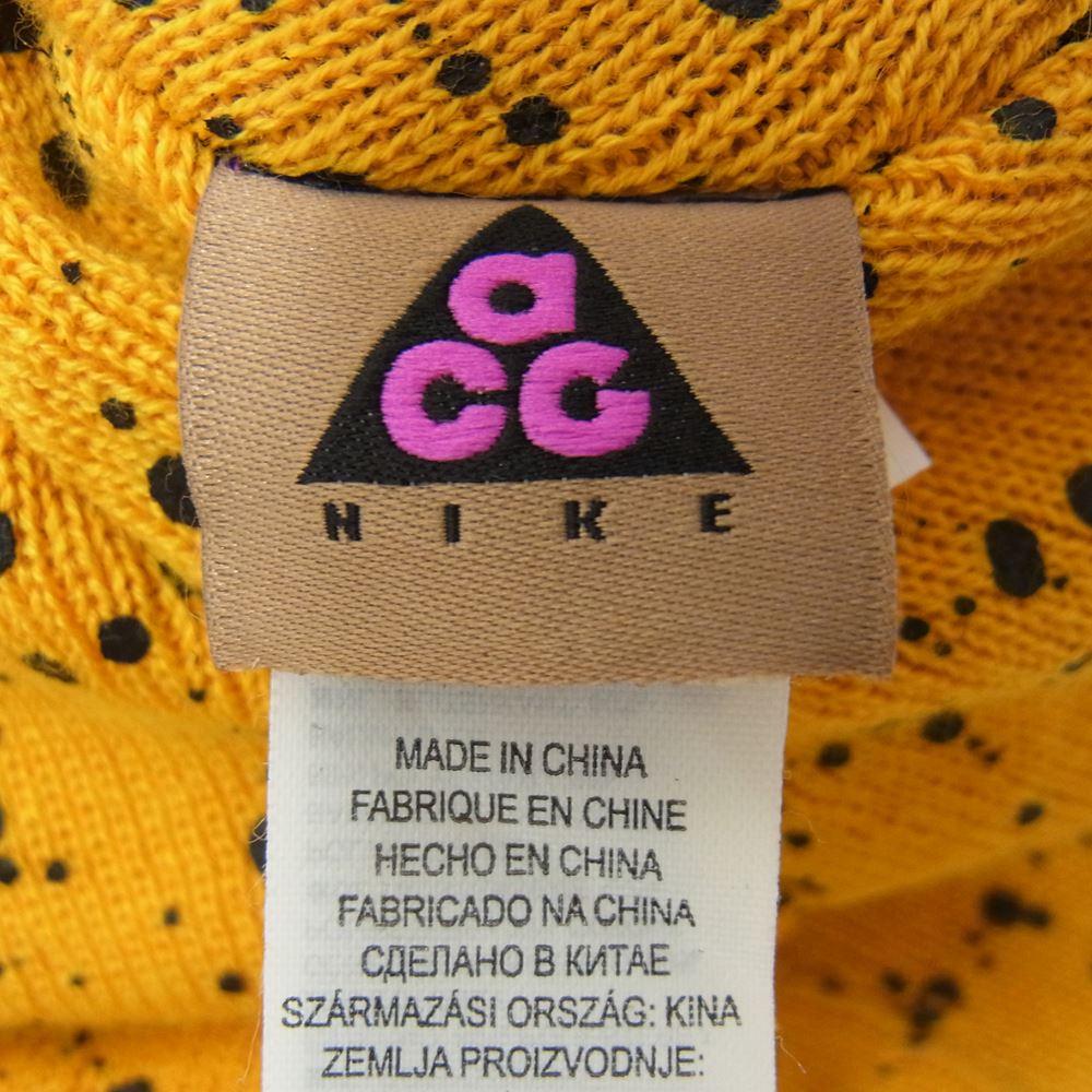 NIKE ナイキ AV4774-010 ACG Beanie A14 ビーニー キャップ イエロー系【美品】【中古】