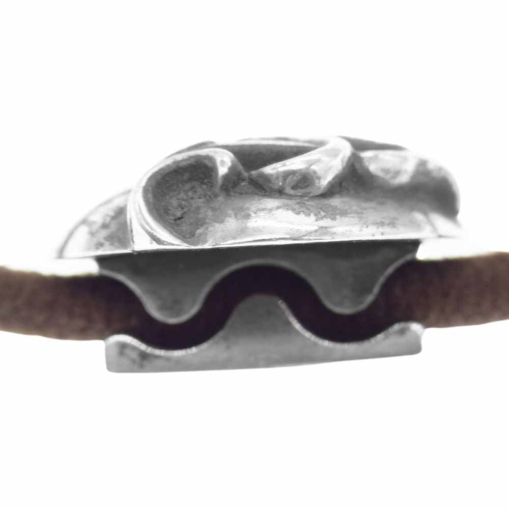CHROME HEARTS クロムハーツ(原本無) HAIRBAND ハート ボタン ヘアゴム コンチョ シルバー系【中古】