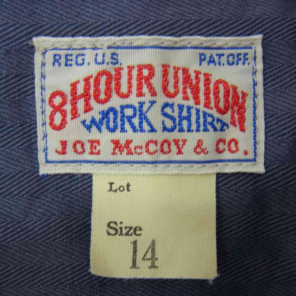 The REAL McCOY'S ザリアルマッコイズ 8HU joe mccoy ジョー マッコイ ワーク 半袖 シャツ チャコール系 14【中古】
