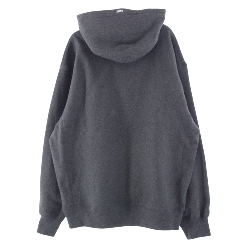 Supreme シュプリーム 21AW Box Logo Hooded Sweatshirt ボックスロゴ フーディ パーカー グレー系 L【中古】