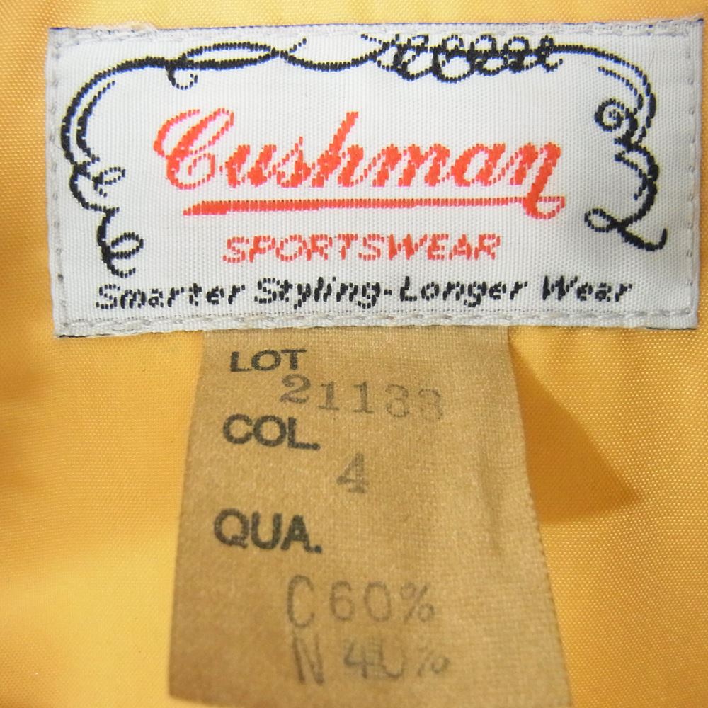 CUSHMAN クッシュマン ボア ダウンベスト レザー切替 ムートン ロクヨンクロス ブラウン系 ブルー系 4【中古】
