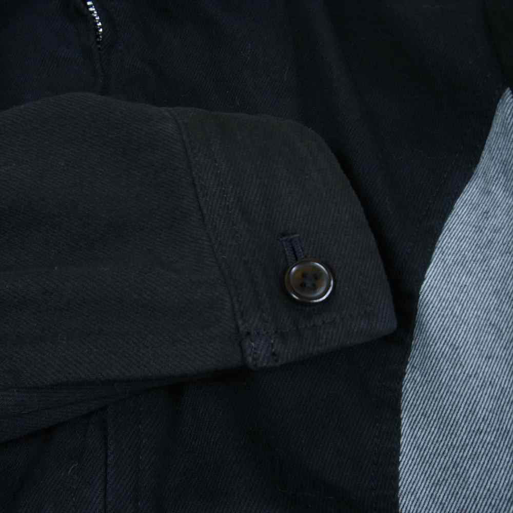 COMME des GARCONS HOMME PLUS コムデギャルソンオムプリュス EVER GREEN 09SS アーカイブ PC-J214 エバーグリーン カーブ切替 製品染め ジップ ブルゾン ジャケット ブラック系 S【中古】