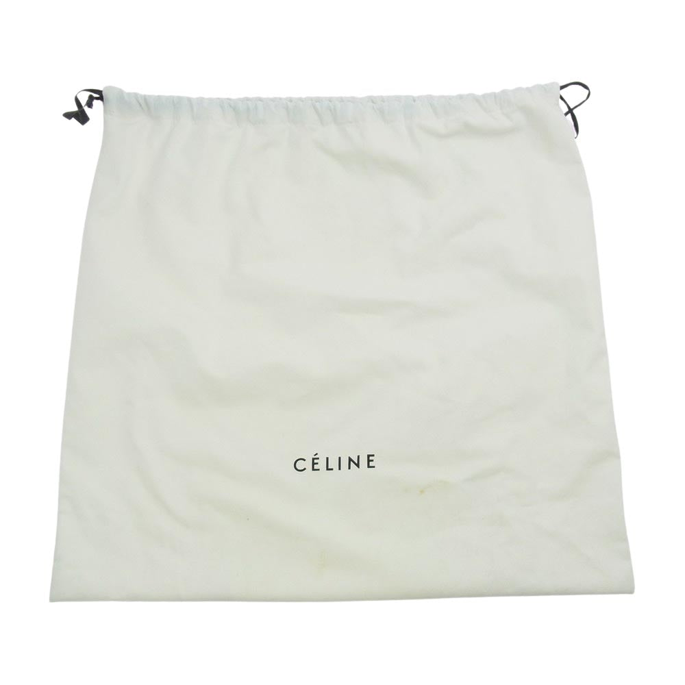 CELINE セリーヌ ラゲージ ミニショッパー レザー トート バッグ ネイビー系 ブラウン系 ブラック系【中古】