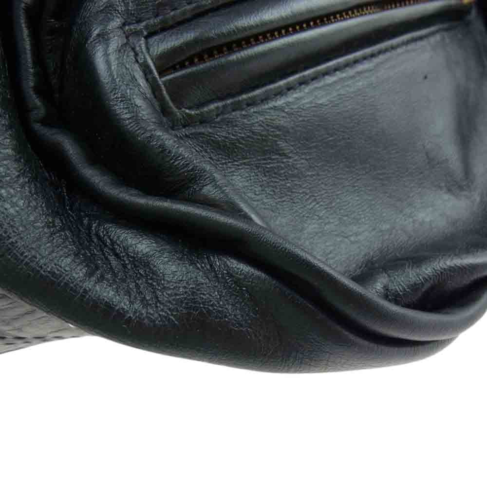 LANGLITZ LEATHERS ラングリッツレザーズ Reguler Travel Bag レギュラー トラベル バッグ レザーボストン バッグ ブラック系【中古】