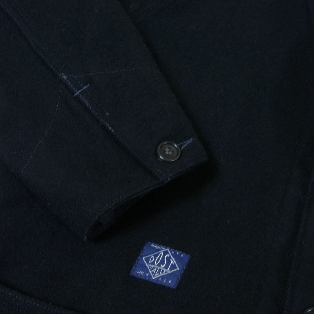 POST OVERALLS ポストオーバーオールズ 42 DV WOOL MELTON made in USA ウール カバーオール エンジニア ブラック系 S【中古】