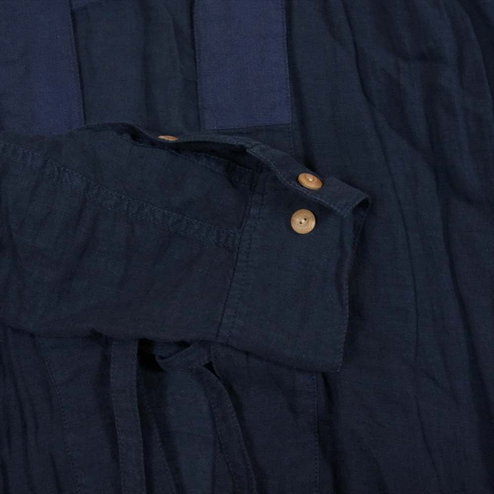 VISVIM ビズビム 0118105011016 18SS LHAMO SHIRT LINEN リネン ラモ 羽織 シャツ ブラック系 ダークネイビー系【中古】