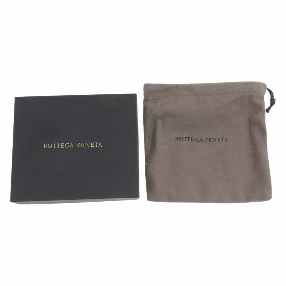 BOTTEGAVENETA ボッテガヴェネタ 123180 イントレチャート マネークリップ付き 札入れ 2つ折財布 ブラウン系【極上美品】【中古】