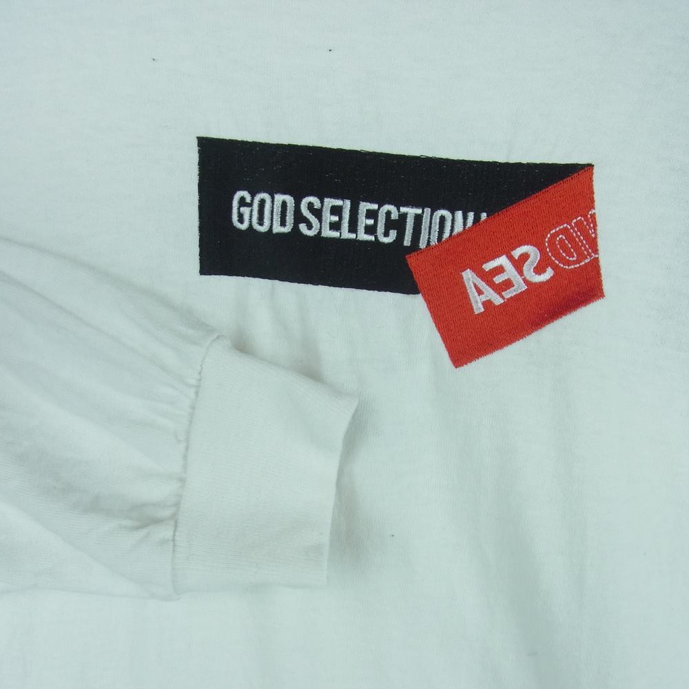 WIND AND SEA ウィンダンシー WDS-XXX-SP-08 GOD SELECTION XXX ゴッドセレクション L/S T-Shirt ロゴ 刺繍 長袖 Tシャツ ホワイト系 M【中古】