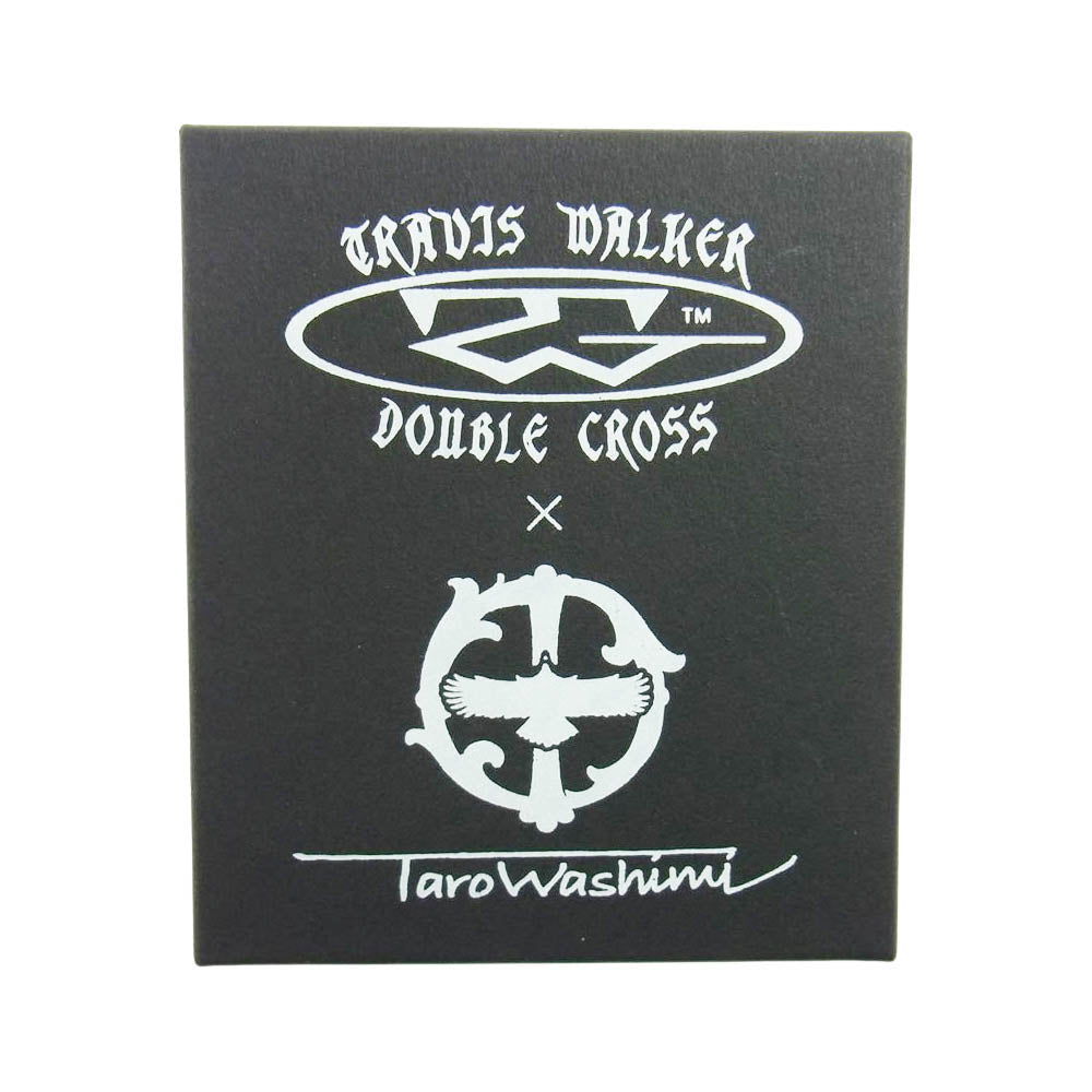 TRAVIS WALKER トラヴィスワーカー 鷲見太郎 ギャラ付 Canvas Ring 18K Outlow Cross×2 w/arabesque 金アウトロークロス アラベスク 印台 リング シルバー系【美品】【中古】