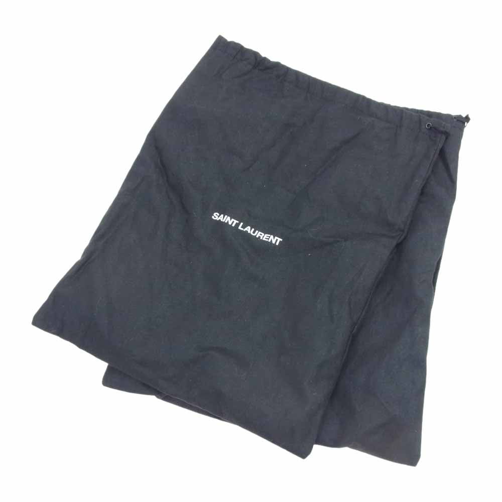 SAINT LAURENT サンローラン 480085 サイドジップ レザー ブーツ ブラック系 42【中古】