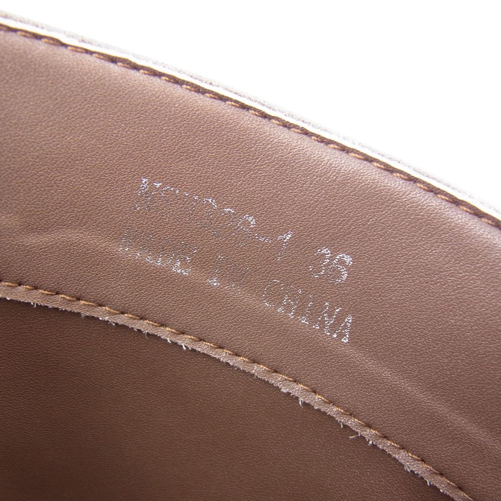 モヒ レザー ロングブーツ ブラウン系 36【中古】