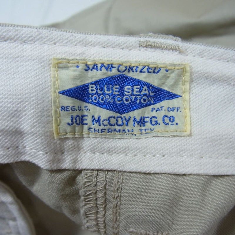 The REAL McCOY'S ザリアルマッコイズ MP19010 JOE McCOY ジョーマッコイ BLUE SEAL CHINO  TROUSERS チノ トラウザーズ パンツ ベージュ系 30【中古】