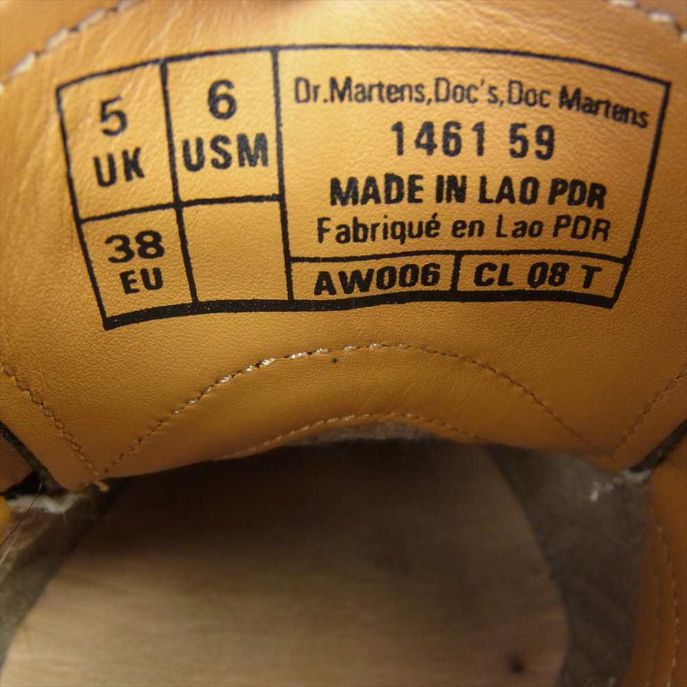 Dr.Martens ドクターマーチン 1461 59 3ホール シューズ ブラック系 EU 38【中古】