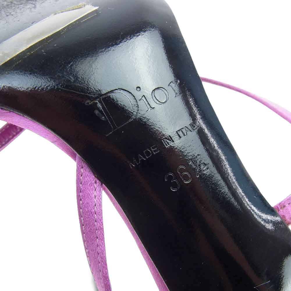 Dior ディオール ストーン チャーム サンダル ミュール パープル パープル系 36 1/2【中古】