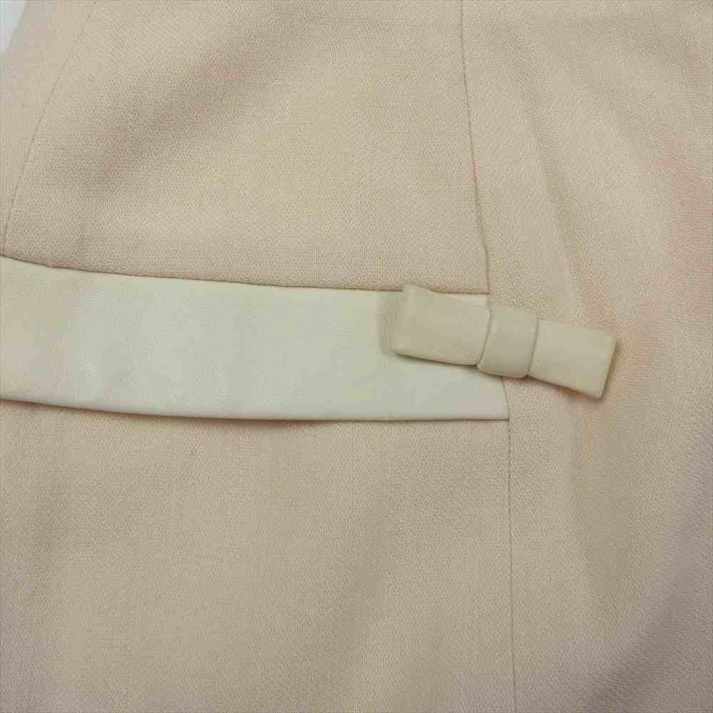 Dior ディオール シルク リボン タイト スカート オフホワイト系 34【中古】