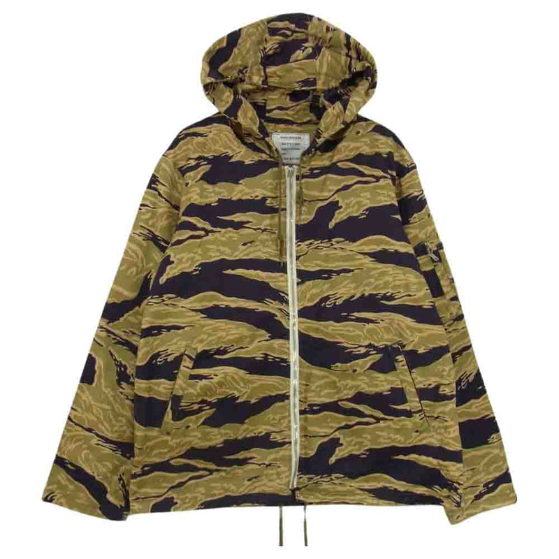 The REAL McCOY'S ザリアルマッコイズ TIGER ADS PARKA タイガーカモ ジップ パーカー ジャケット カーキ系 S【中古】