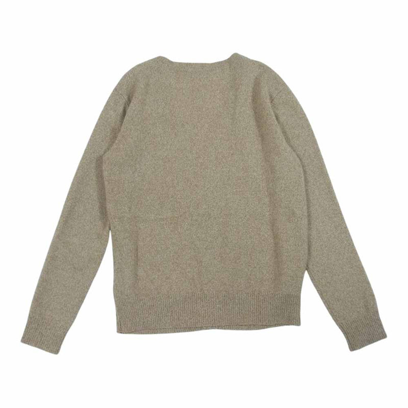 A.P.C. アーペーセー メランジ ウール ニット カーディガン ライトブラウン系 カーキ系 S【中古】