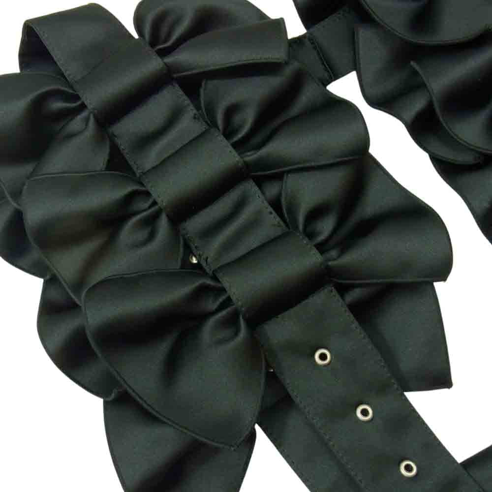COMME des GARCONS コムデギャルソン noir kei ninomiya ノワールケイニノミヤ AD2019 3E-A020 リボン ハーネス サスペンダー ジャンパー スカート ブラック系 M【美品】【中古】