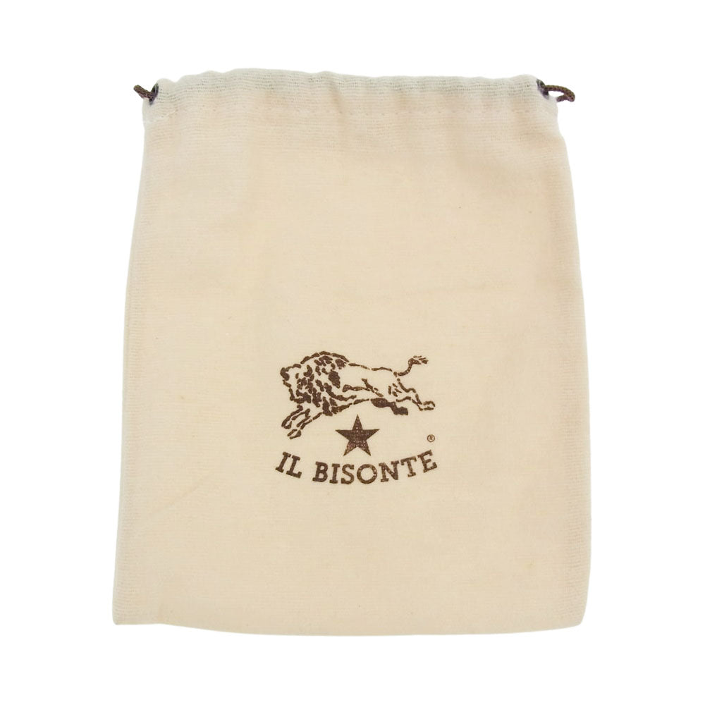 IL BISONTE イルビゾンテ レザー メガネケース ブラック系【中古】