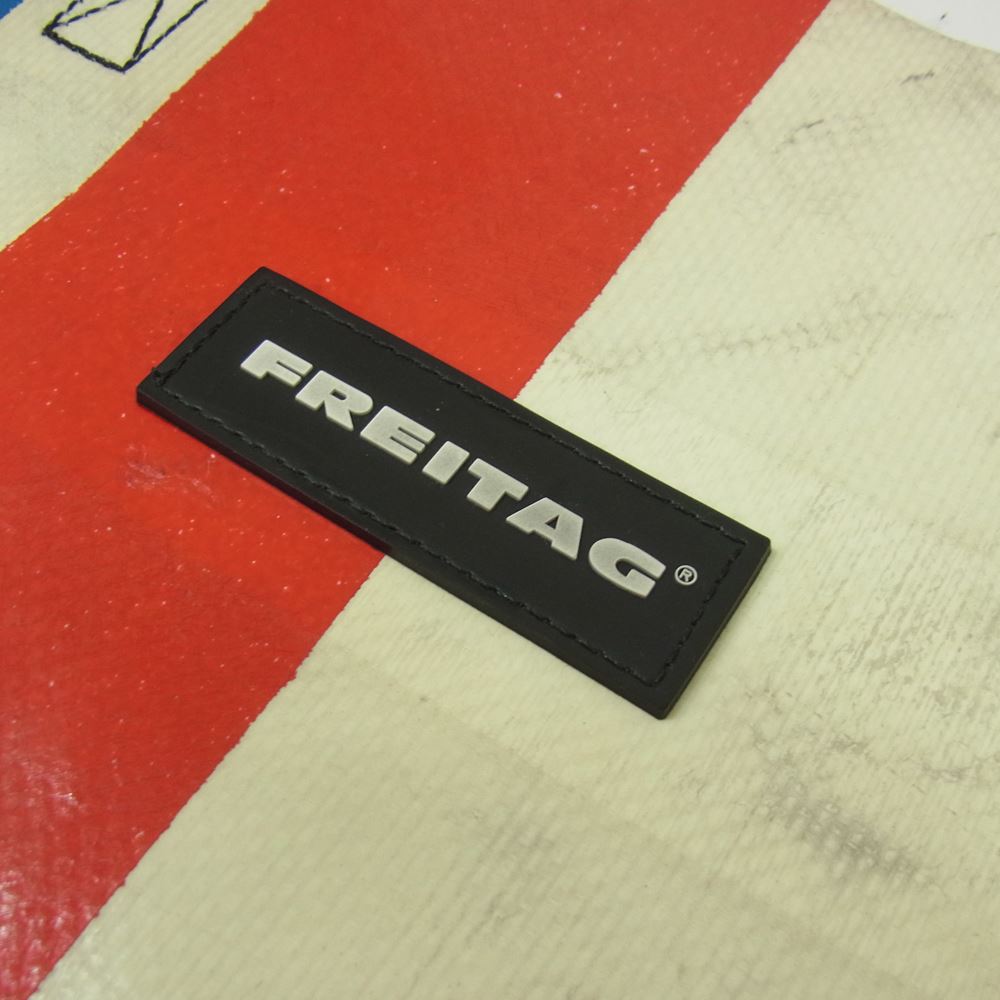 FREITAG フライターグ トート バッグ ブルー×ホワイト×レッド オフホワイト系【中古】