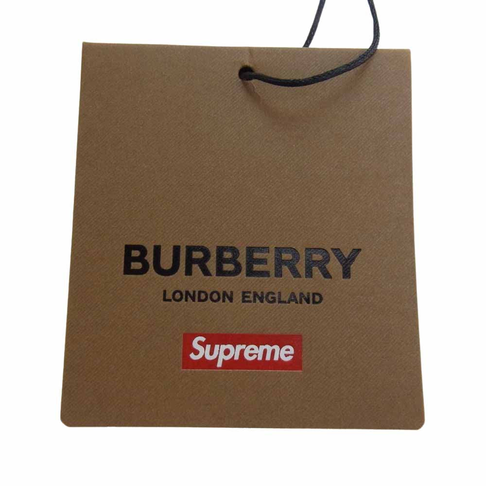 Supreme シュプリーム 22SS × Burberry Box Logo Hooded Sweatshirt バーバリー ボックス ロゴ パーカー スウェットパーカー フーディ グレー系 S【中古】