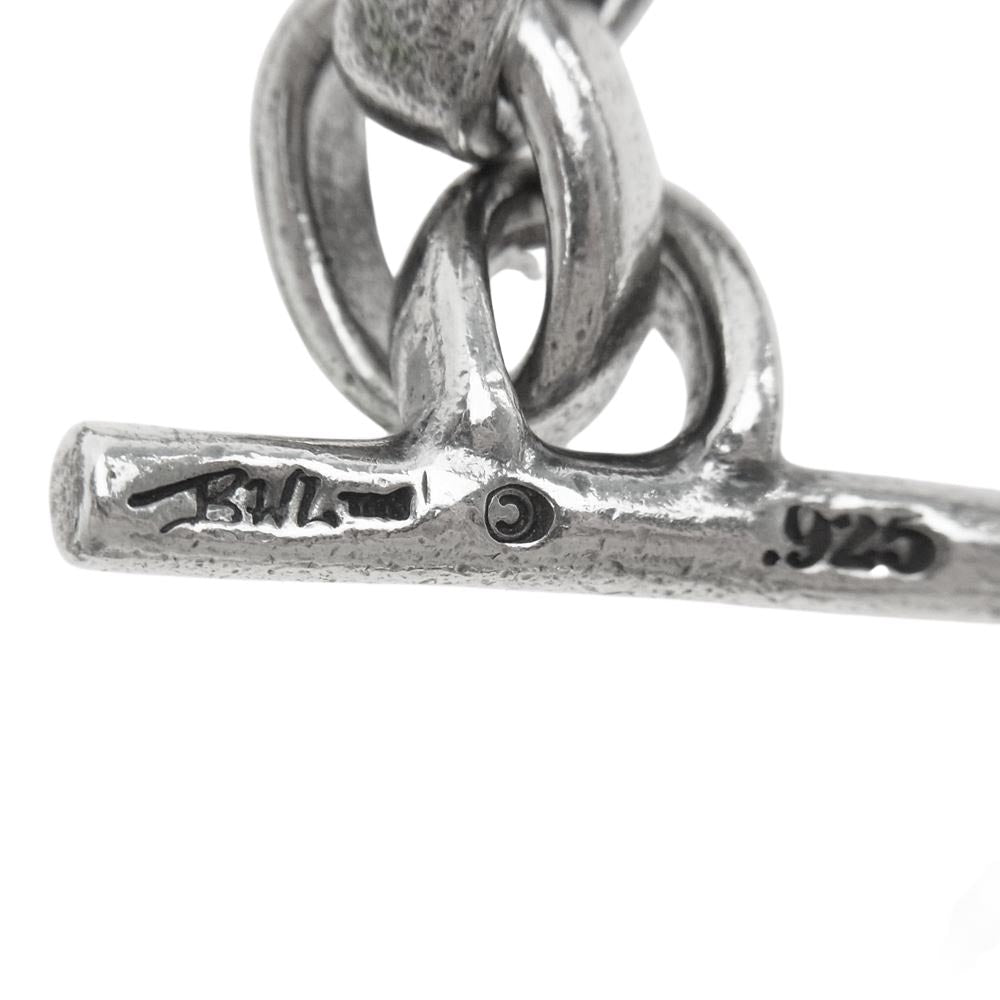 BILL WALL LEATHER ビルウォールレザー ヴィンテージスカル リンク スカルクリップ スカルTバー ウォレットチェーン シルバー系【中古】