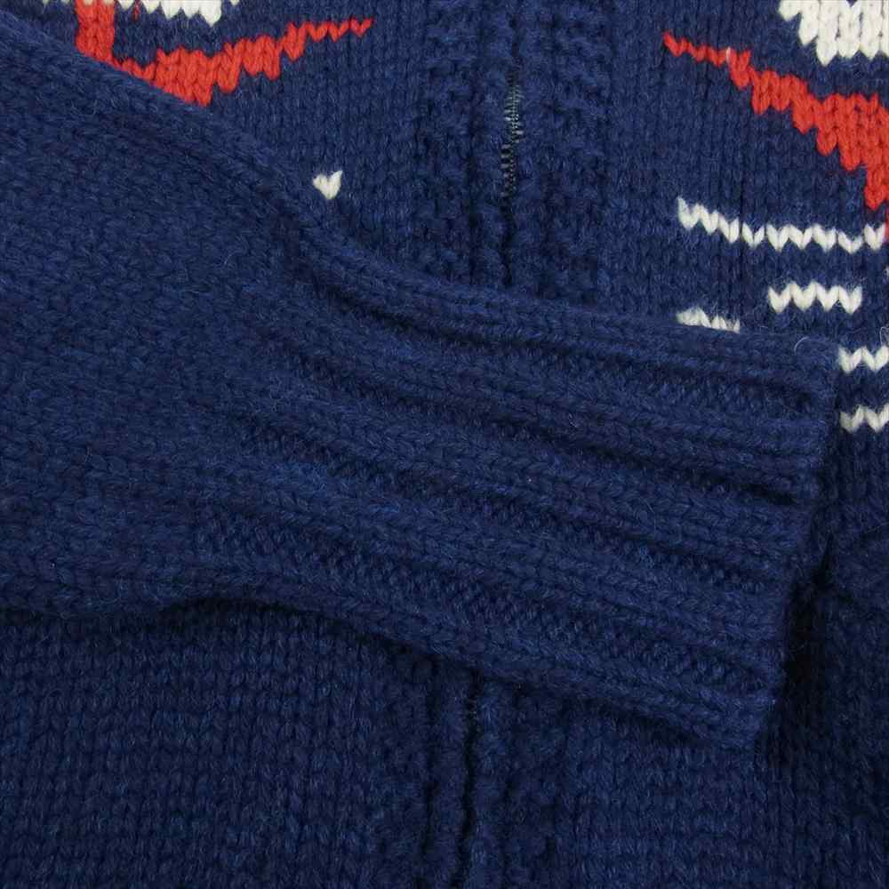WEIRDO ウィアード 15AW WRD-15-AW-05 THE PIRATE パイレーツ ウール カウチン ニット カーディガン ネイビー系 S【中古】