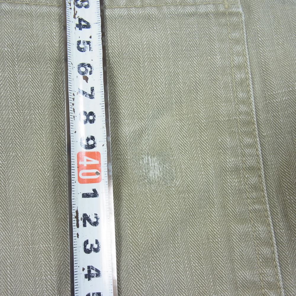 TENDERLOIN テンダーロイン T-HERRINGBONE WORK PNT ヘリンボーンパンツ ベージュ系 カーキ系 XS【中古】