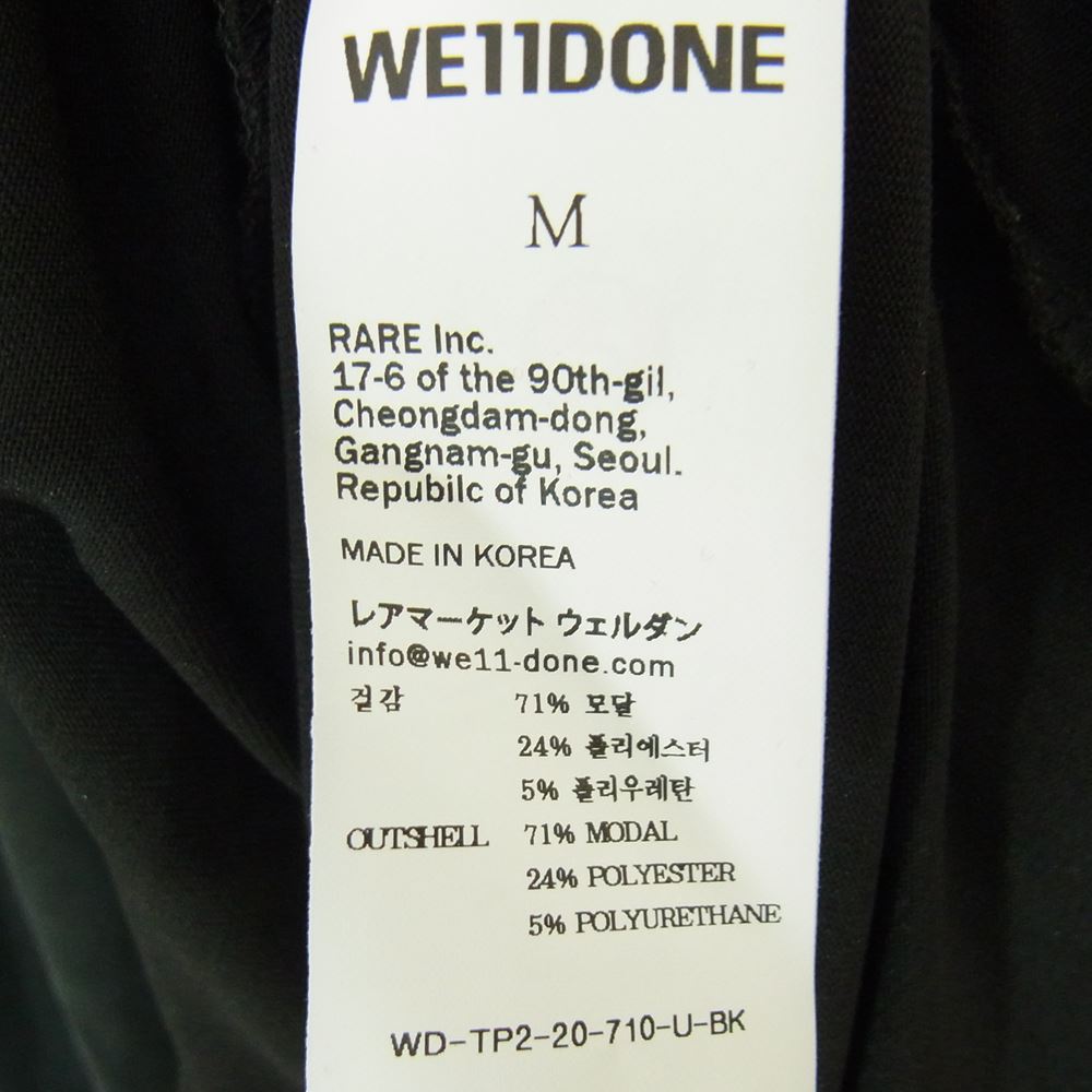 ウェルダン 21AW WD-TP2-20-710-U-BK OVERSIZED オーバーサイズ ジャージー 半袖 Tシャツ ブラック系 M【中古】