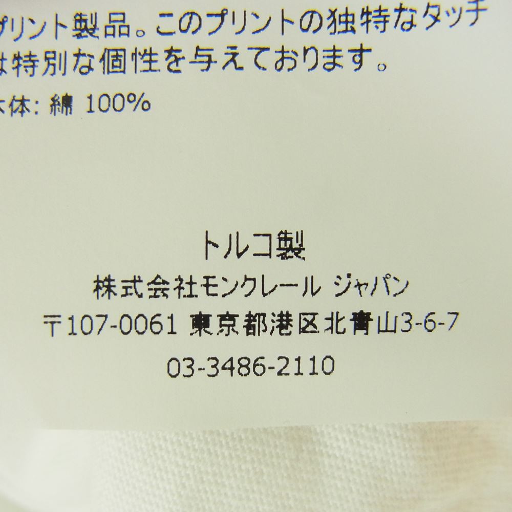 MONCLER モンクレール ダック ワッペン ロゴ Tシャツ ホワイト系 L【中古】