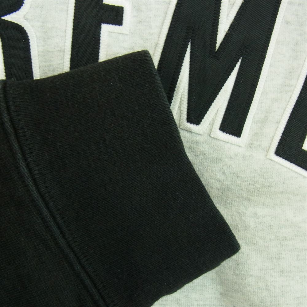 Supreme シュプリーム 18AW Split Crewneck Sweatshirt スプリット ロゴ クルーネック スウェット トレーナー グレー グレー系 ブラック系 S【中古】