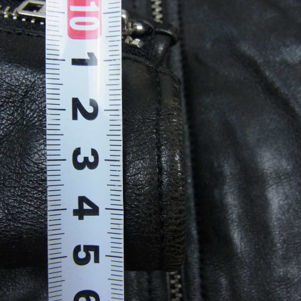 HYSTERIC GLAMOUR ヒステリックグラマー 0263LB01 ラムレザー シングル ライダースジャケット ブラック系 S【中古】