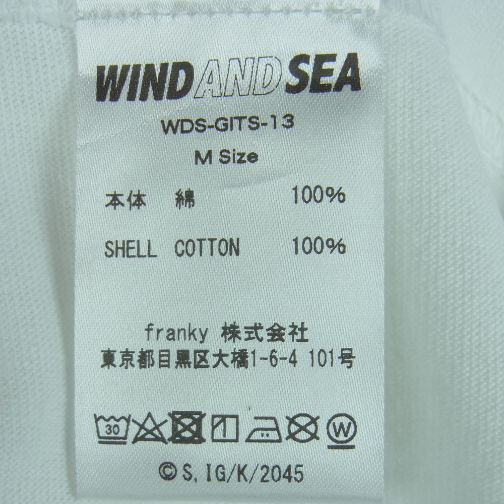 WIND AND SEA ウィンダンシー 44821 WDS-GITS-13 攻殻機動隊 Ghost In The Shell Sac_2045 WDS S_E_A T-Shirt 半袖 Tシャツ ホワイト系 M【新古品】【未使用】【中古】